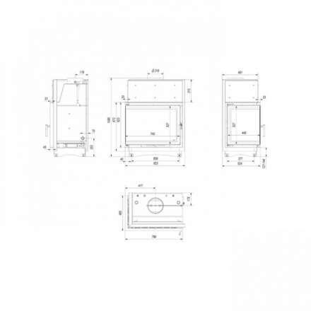 Каминная топка Kratki Amelia/PW/BL/24/BS/W/Deco в Витебске