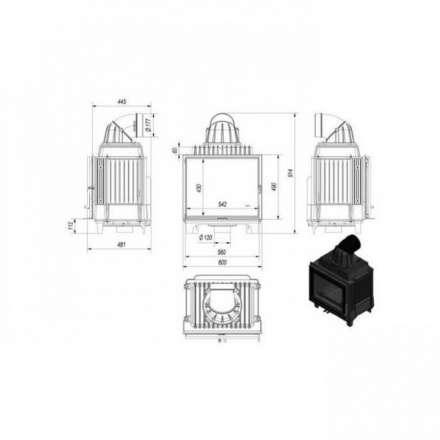 Каминная топка Kratki FRANEK/10 в Витебске