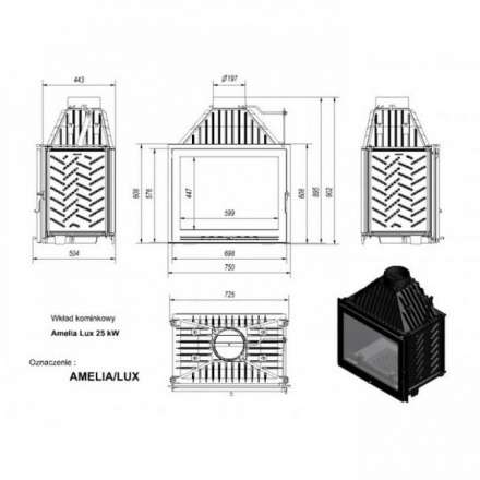 Каминная топка Kratki Amelia/LUX в Витебске