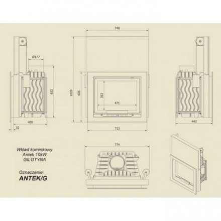 Каминная топка Kratki Antek/G в Витебске