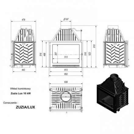 Каминная топка Kratki Zuzia/LUX в Витебске