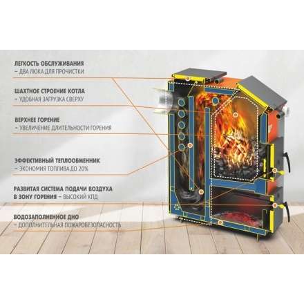 Твердотопливный котел Теплодар Куппер ЭКСПЕРТ 45 (2.0) Амазонка бай фото в Витебске