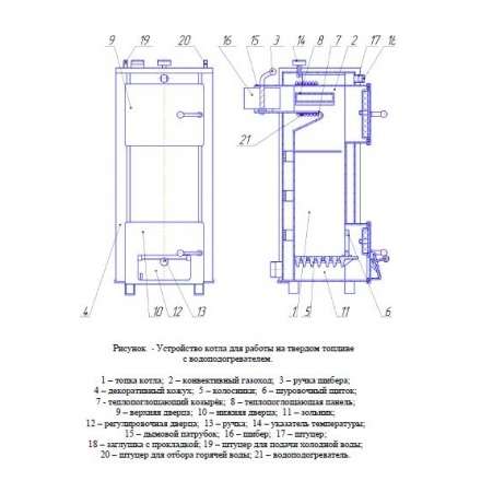 Твердотопливный котел Теплоприбор КС-Т-16-01 с РТ Амазонка бай фото в Витебске