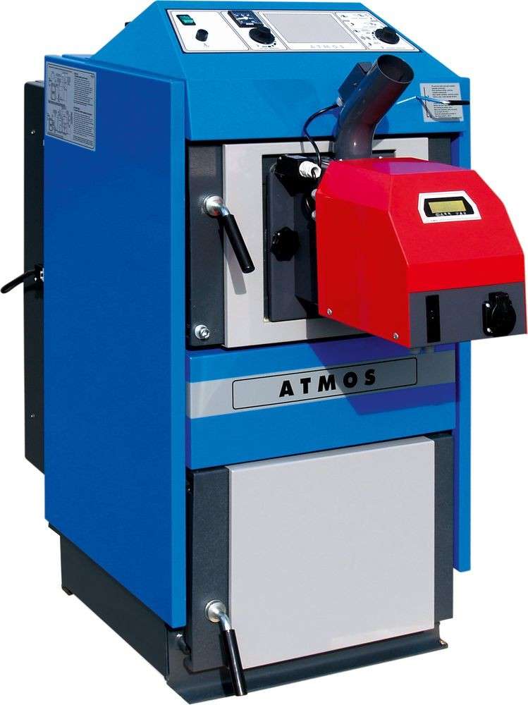 Твердотопливный котёл Atmos DC 25 S с горелкой и бункером Амазонка бай фото в Витебске