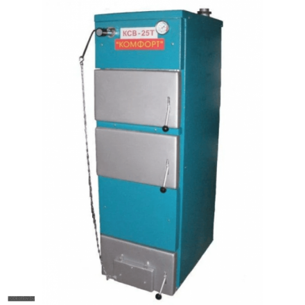 Твердотопливный котел Метромаш Комфорт КСВ-25Т с теплообменником купить в Витебске