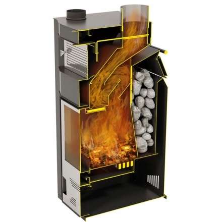 Отопительная печь со стеклом Теплодар Сиеста 30 фото в Витебске