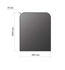 Лист напольный Везувий, 2мм, черный 1000*800*2 R135 в Витебске