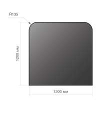 Лист напольный Везувий, 2мм, черный 1200*1200*2 R135 в Витебске