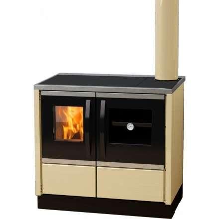 Плита на дровах MBS Thermo Rocky (с водяным контуром) кремовая фото в Витебске