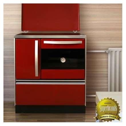 Плита на дровах MBS Thermo Royal 720 P3 (с водяным контуром) красная купить в Витебске