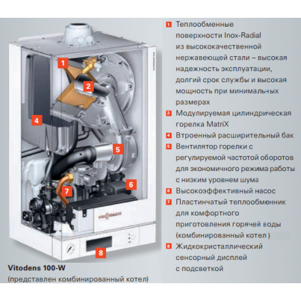 Конденсационный котел Viessmann Vitodens 100-W 26 кВт turbo (одноконтурный) в Витебске
